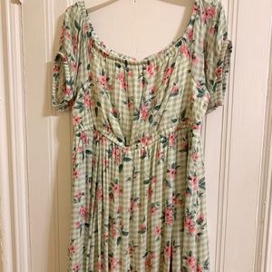Plus size peasant dress